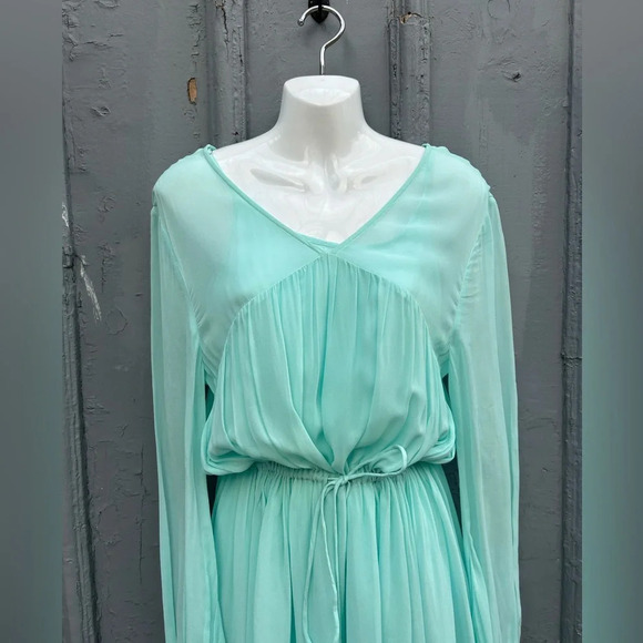 Maje Rutabaga Menthe Chiffon Maxi dress, size “2”  (6/8 fits large) - Picture 9 of 14